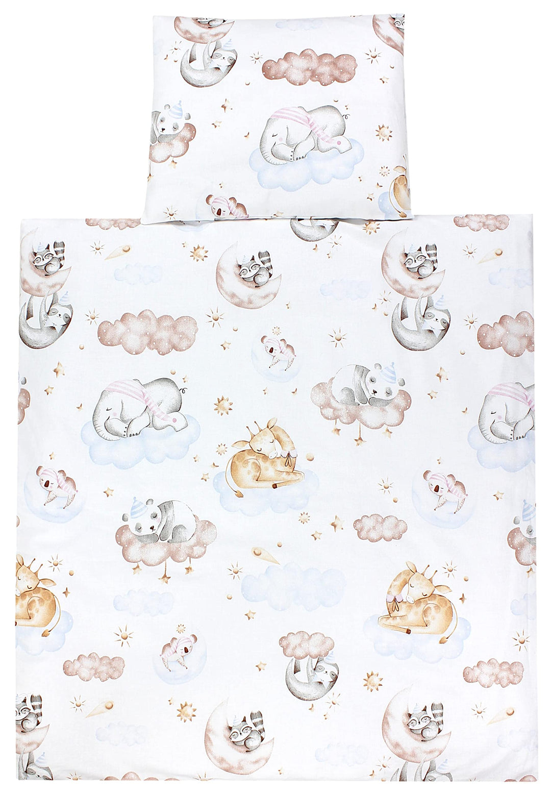 TupTam Unisex Baby Wiegenset 4-teilig Bettwäsche-Set: Bettdecke mit Bezug und Kopfkissen mit Bezug,