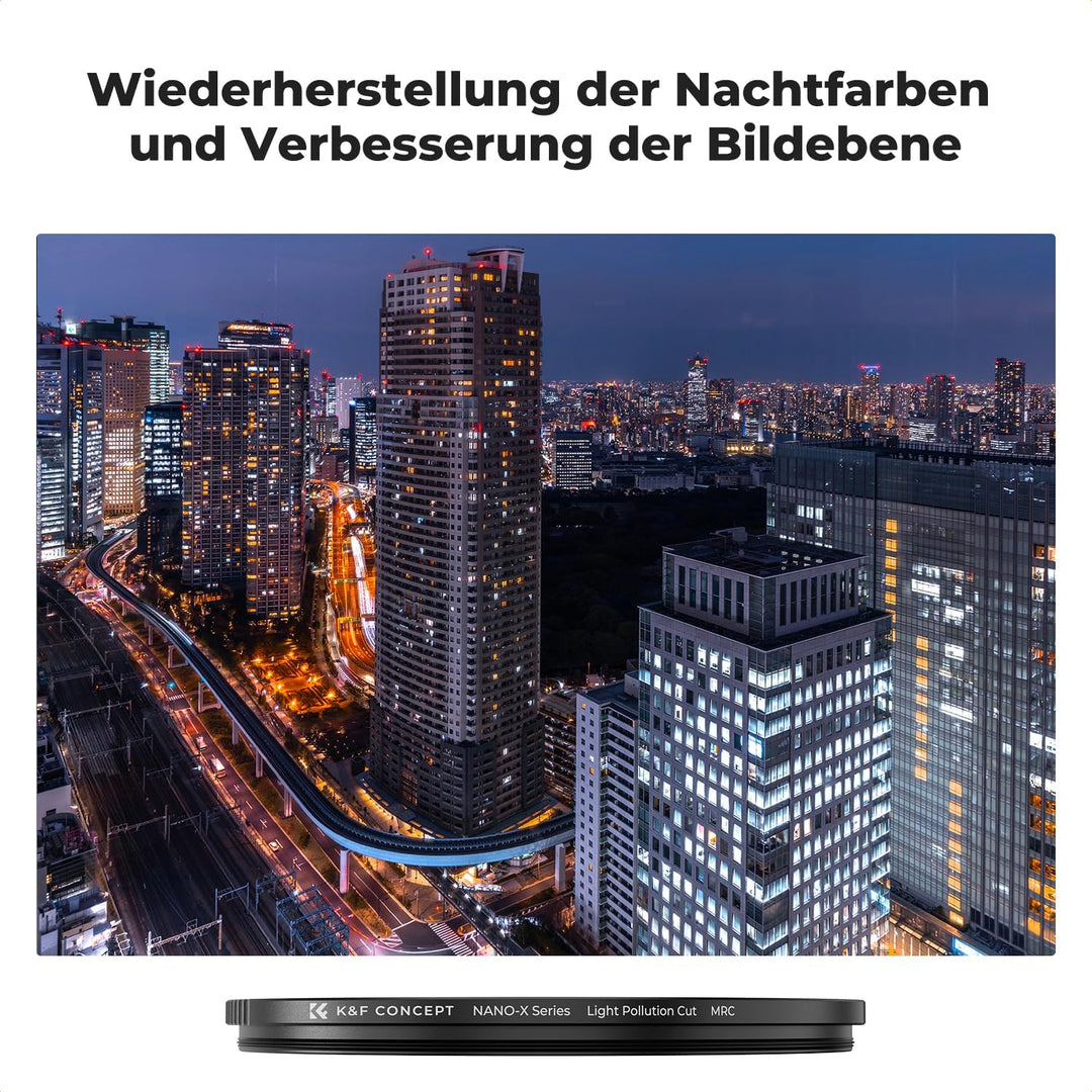 K&F Concept Nano-X 52mm Natural Night Filter Astroklar Nachtlicht Light Pollution Filter für Nachtau