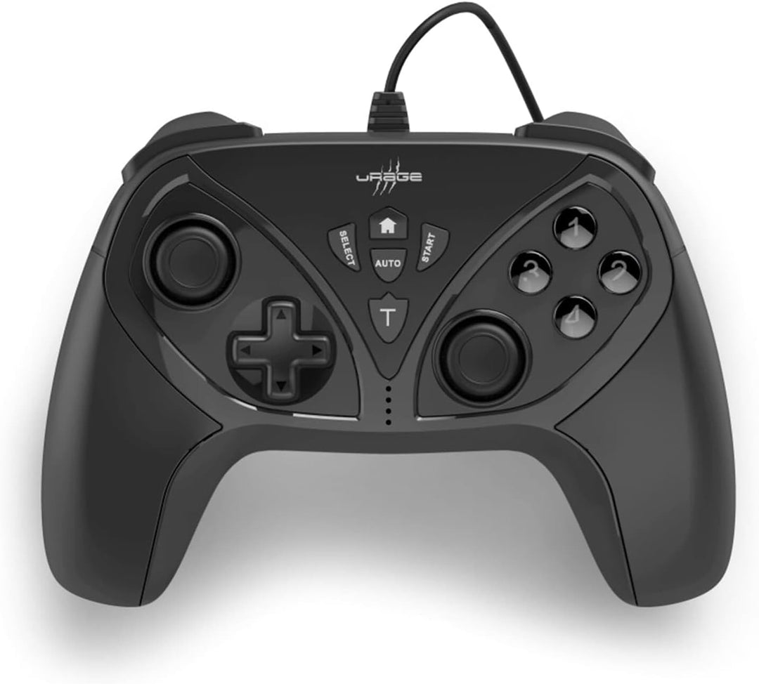 uRage Gamepad “Vendetta 210”, ergonomisches Design, 4 Zusatztasten, Dual-Vibration, Anti-Rutsch-Besc