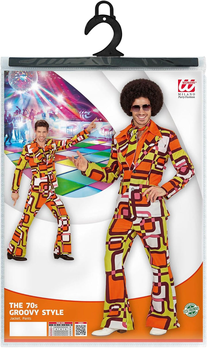 Widmann - Kostüm 70er Jahre Tubes Anzug, Jackett und Hose, Karneval, Mottoparty, M