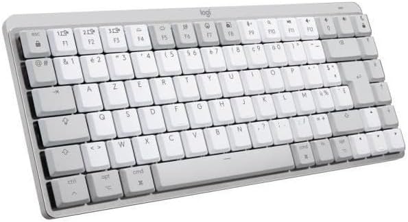 Logitech MX Mechanical Mini für Mac, Kabellose Tastatur mit Beleuchtung, Flache Tasten, Taktile leis