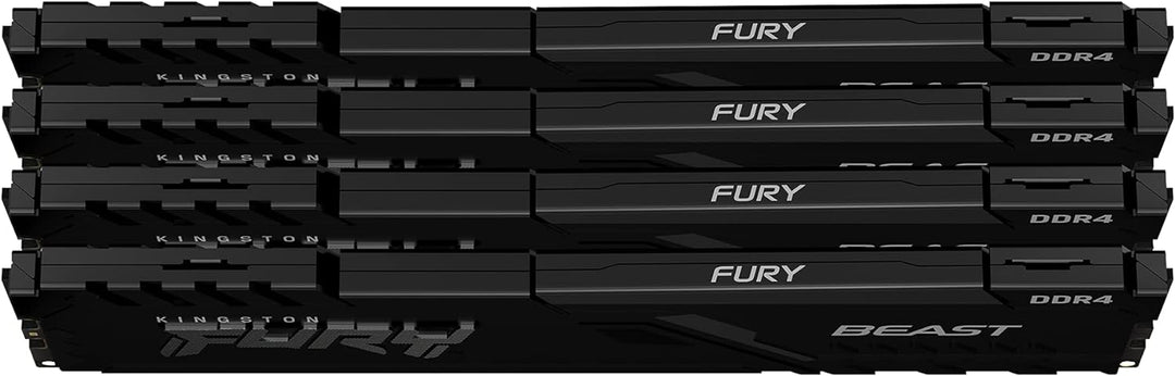 Kingston FURY Beast 32GB (4x8GB) 3200MHz DDR4 CL16 Desktop Speicher Kit mit 4 KF432C16BBK4/32 32GB K