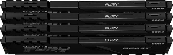 Kingston FURY Beast 32GB (4x8GB) 3200MHz DDR4 CL16 Desktop Speicher Kit mit 4 KF432C16BBK4/32 32GB K