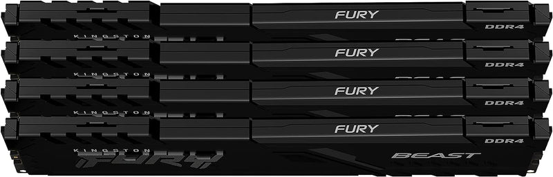 Kingston FURY Beast 16GB (4x4GB) 2666MHz DDR4 CL16 Desktop Speicher Kit mit 4 KF426C16BBK4/16 16GB K