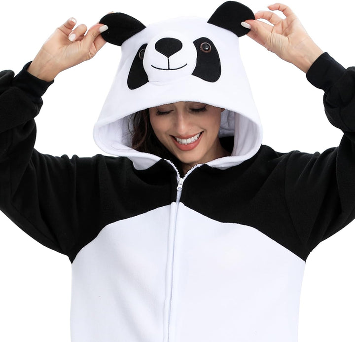 Onesie Tier Erwachsene Unisex Tieroutfit Cosplay Pyjamas Karneval kostüm M Panda, M Panda