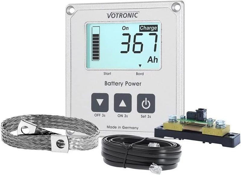 VOTRONIC 1269 LCD-Batterie-Computer 400 S Smart Shunt und Masseband mit 400A Smartshunt, mit 400A Sm