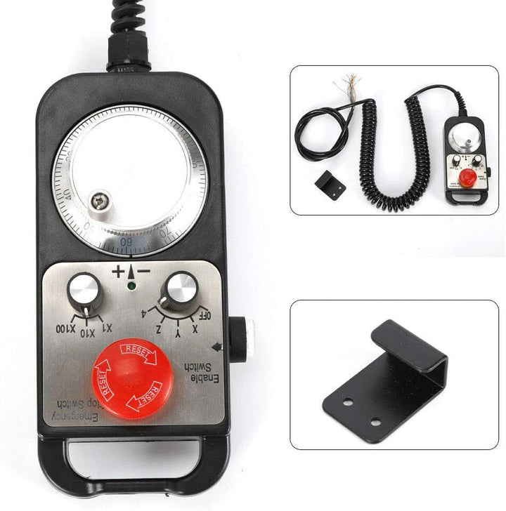 Impulsgenerator, 4 Achse Elektronisches Handrad MPG Anhänger mit Not-Aus Handregler Linientreiber Ha