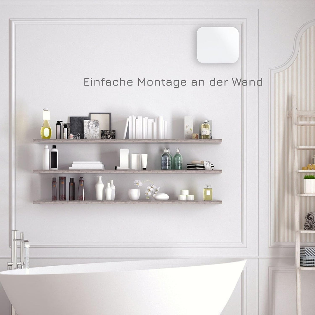 Turbionaire Abluftventilator TREND 120 SWM, für Badezimmer, Küche, Wand/Decke, mattweisse Frontplatt
