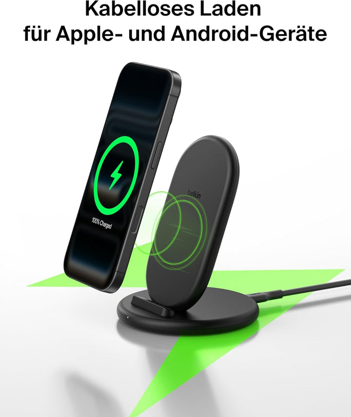 Belkin BoostCharge Induktive Ladestation, Wireless Charger Geeignet für Handyhüllen, Kabelloses Lade