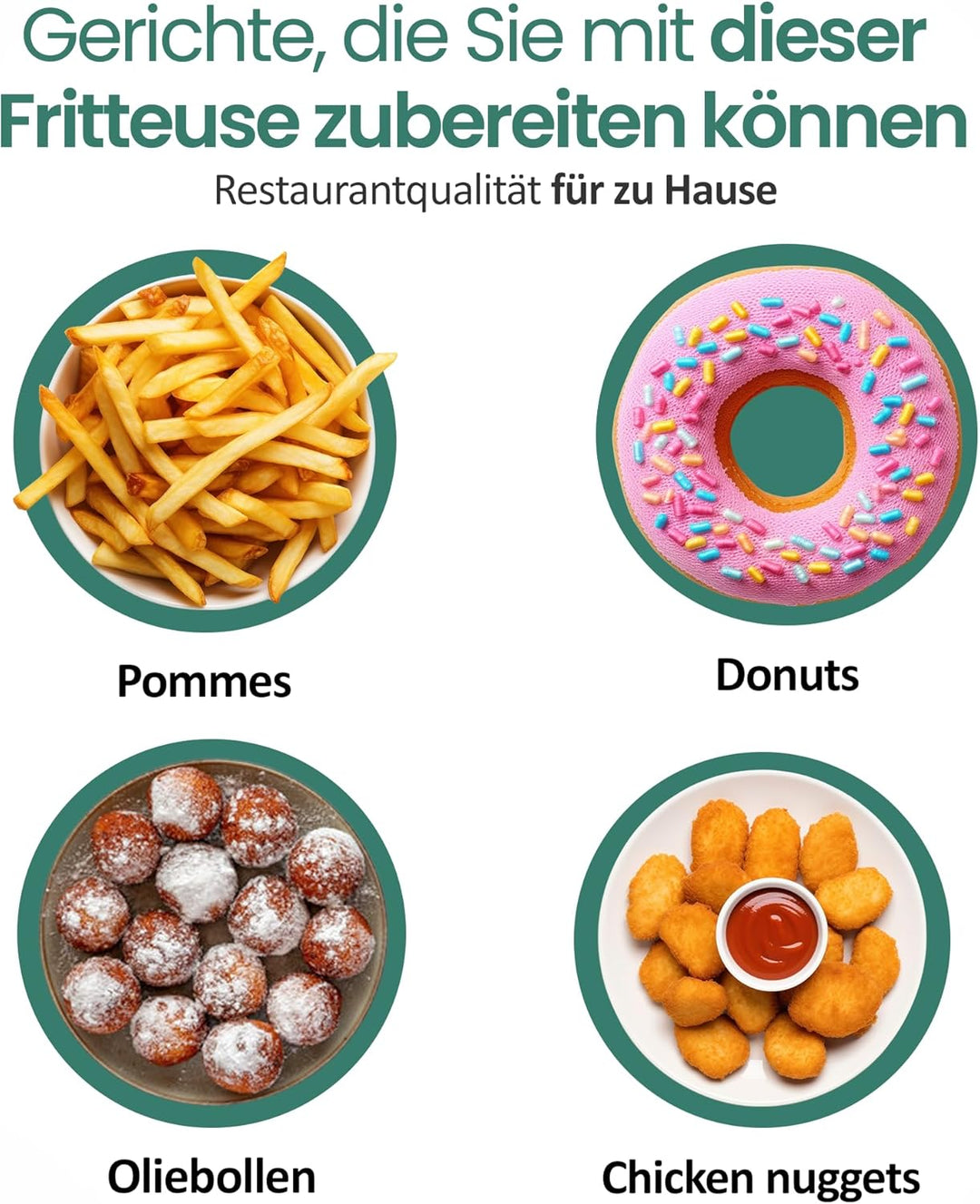 EMERIO 2x 3.0L Öl-Fritteuse mit Kaltzonen Technologie | Doppelkammer | Thermostat | kein bitterer Ge
