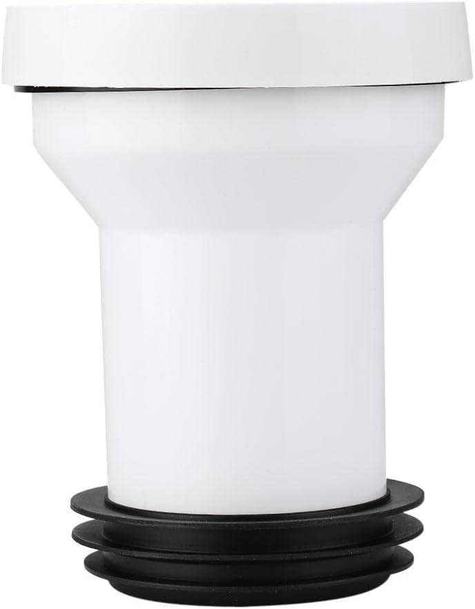 DEWIN WC Anschlussgarnitur, WC Anschlussrohr Kunststoff WC Kanalisation Abflussrohr Einbau Dichtung