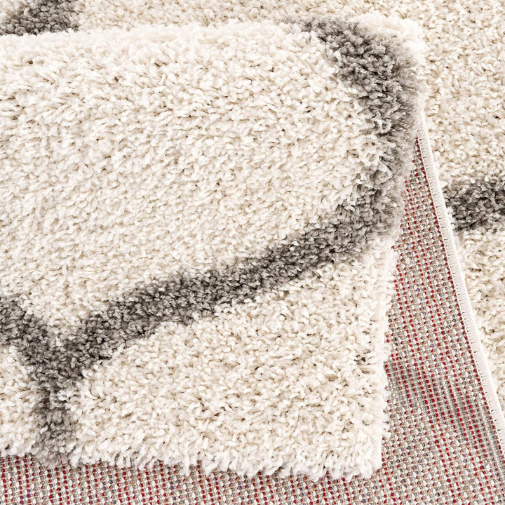 SANAT Madrid Shaggy Teppich Rund - Hochflor Teppiche für Wohnzimmer, Schlafzimmer, Küche - Morocco C