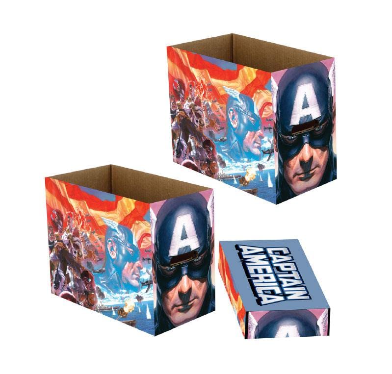 NECA Marvel Short Comic Book Storage Box: Captain America Patriot (5 Units)