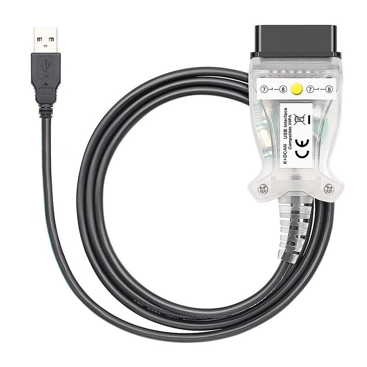 Alchiauto DCAN K+ dcan k-dcan k d can Ediabas Cable Interface OBDii k-can Cable White, White