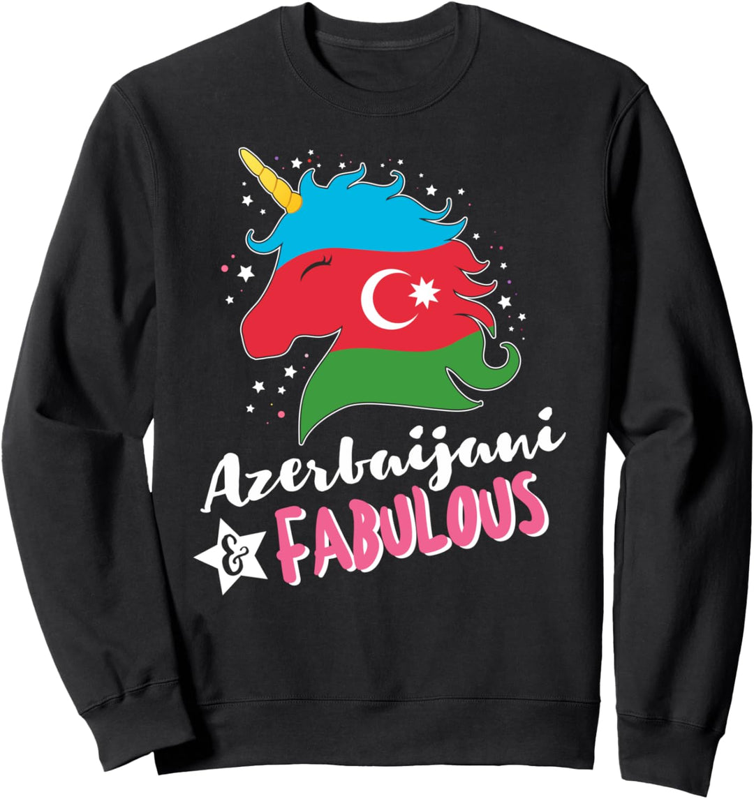 Aserbaidschan Flagge Aserbaidschanisches Einhorn Sweatshirt