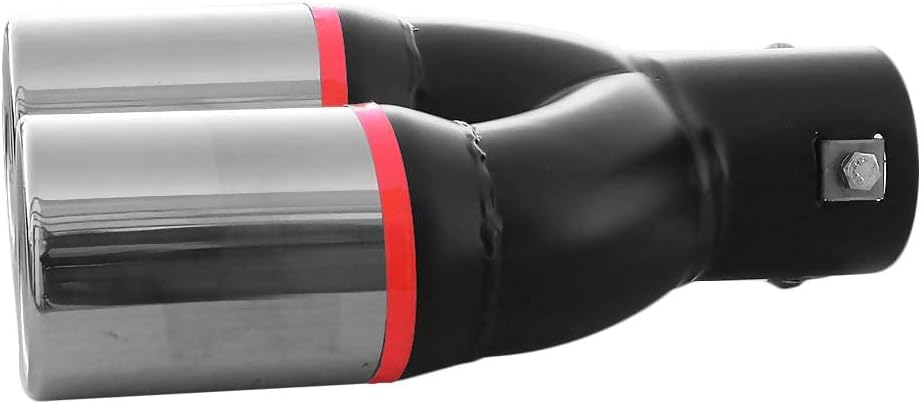 Doppel Auspuffblende Endrohr Auspuff Universell Schalldampf Doppelendrohr Sport Sportauspuff Blende