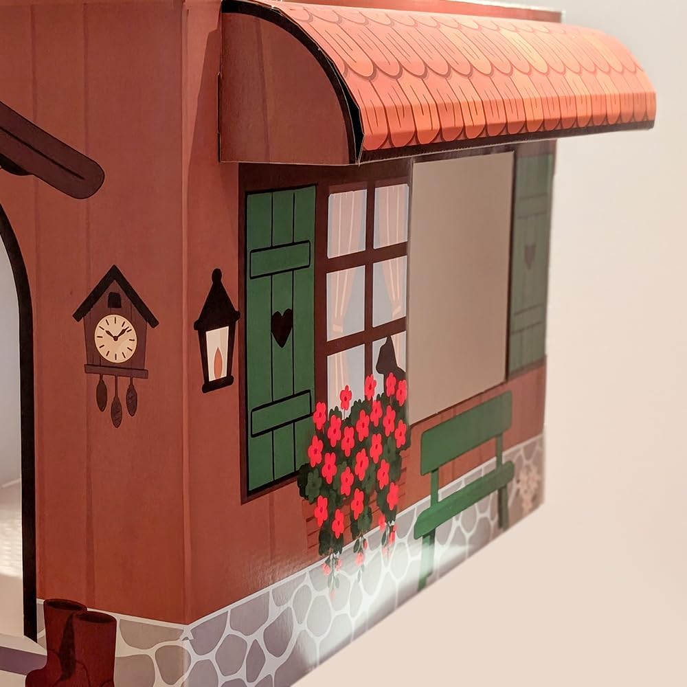 Cat’s Palace Katzenhaus Urige Almhütte – Rückzugsort & Kratzmöbel mit 2 Kratzflächen für Katzen | 45