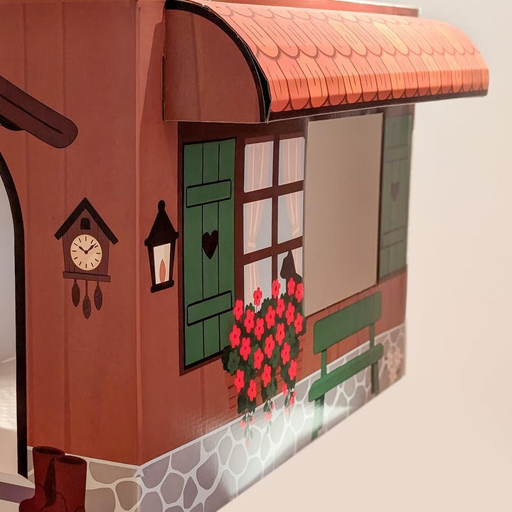 Cat’s Palace Katzenhaus Urige Almhütte – Rückzugsort & Kratzmöbel mit 2 Kratzflächen für Katzen | 45