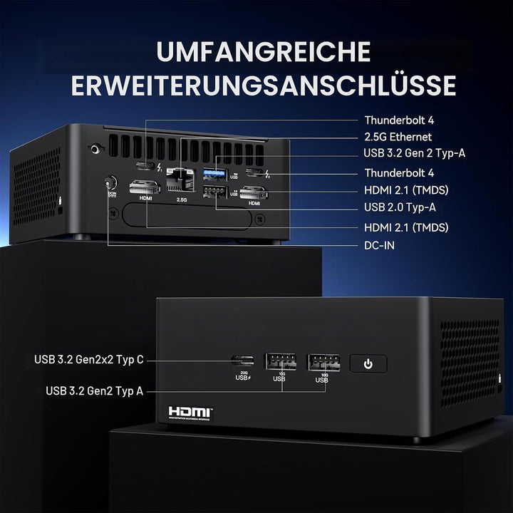 NUC 14 Pro, for ASUS NUC 14 Pro，Intel NUC 14 Pro NUC14RVH Revel Canyon AI Mini-PC, Core Ultra 7 155H