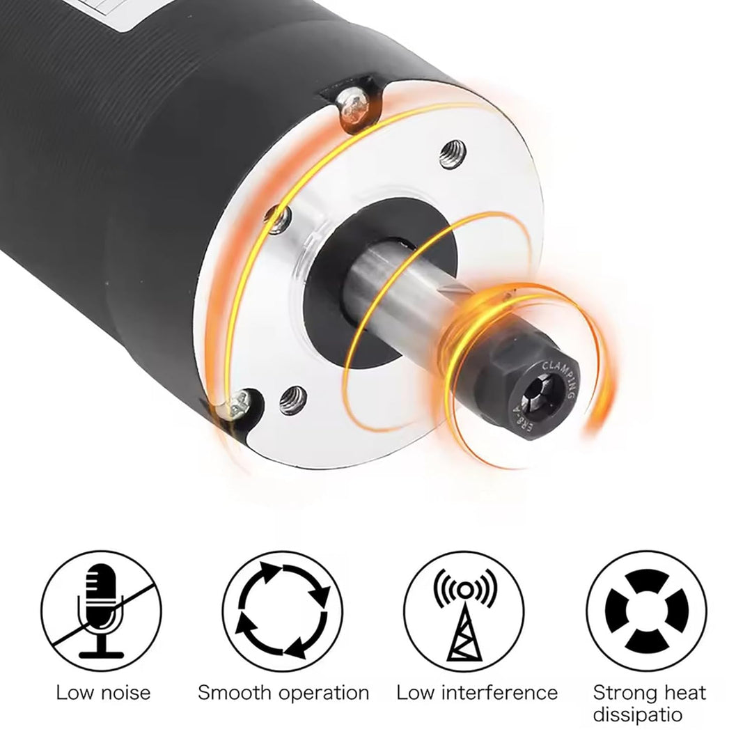 RATTMMOTOR CNC 400W Luftgekühlt Spindel Kit Bürstenloser Spindelmotor ER8 12000U/min 48V + 600W Bürs
