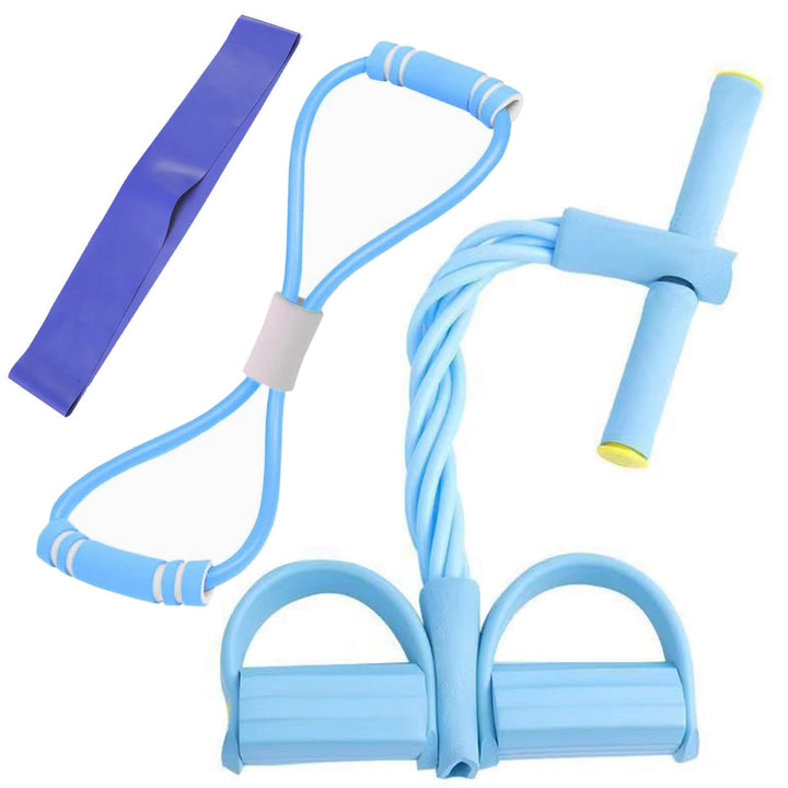 Bauchtrainer Sit-Up Trainingsgeräte Bodybuilding Ganzkörpertrainer 6 Tubes Elastische Zugseil Expand