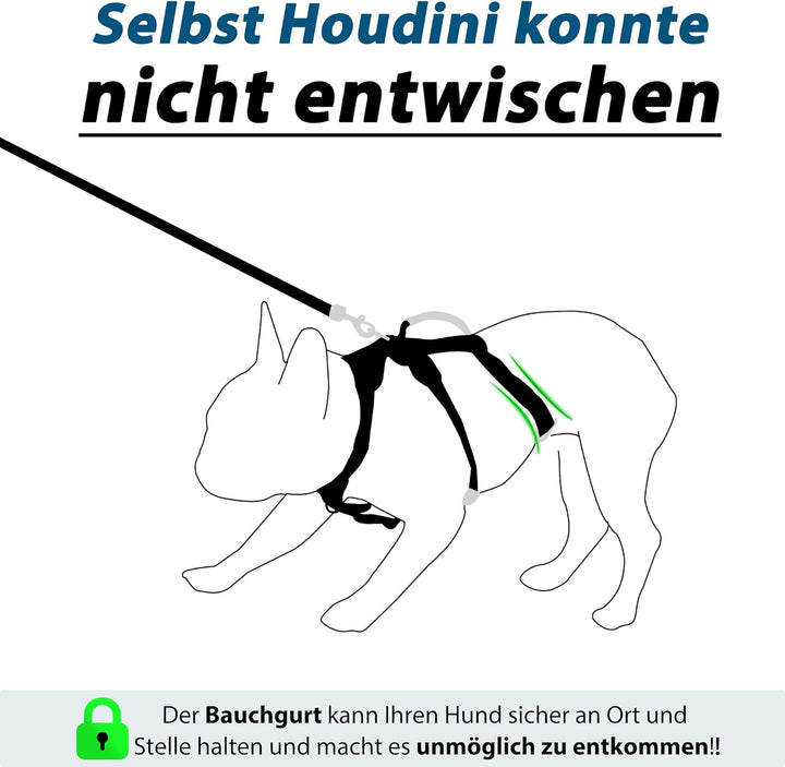 Wuffley Hundegeschirr mit Leine, Sicherheitsgeschirr Hund Ausbruchsicher, Anti Zug Hundegeschirr mit