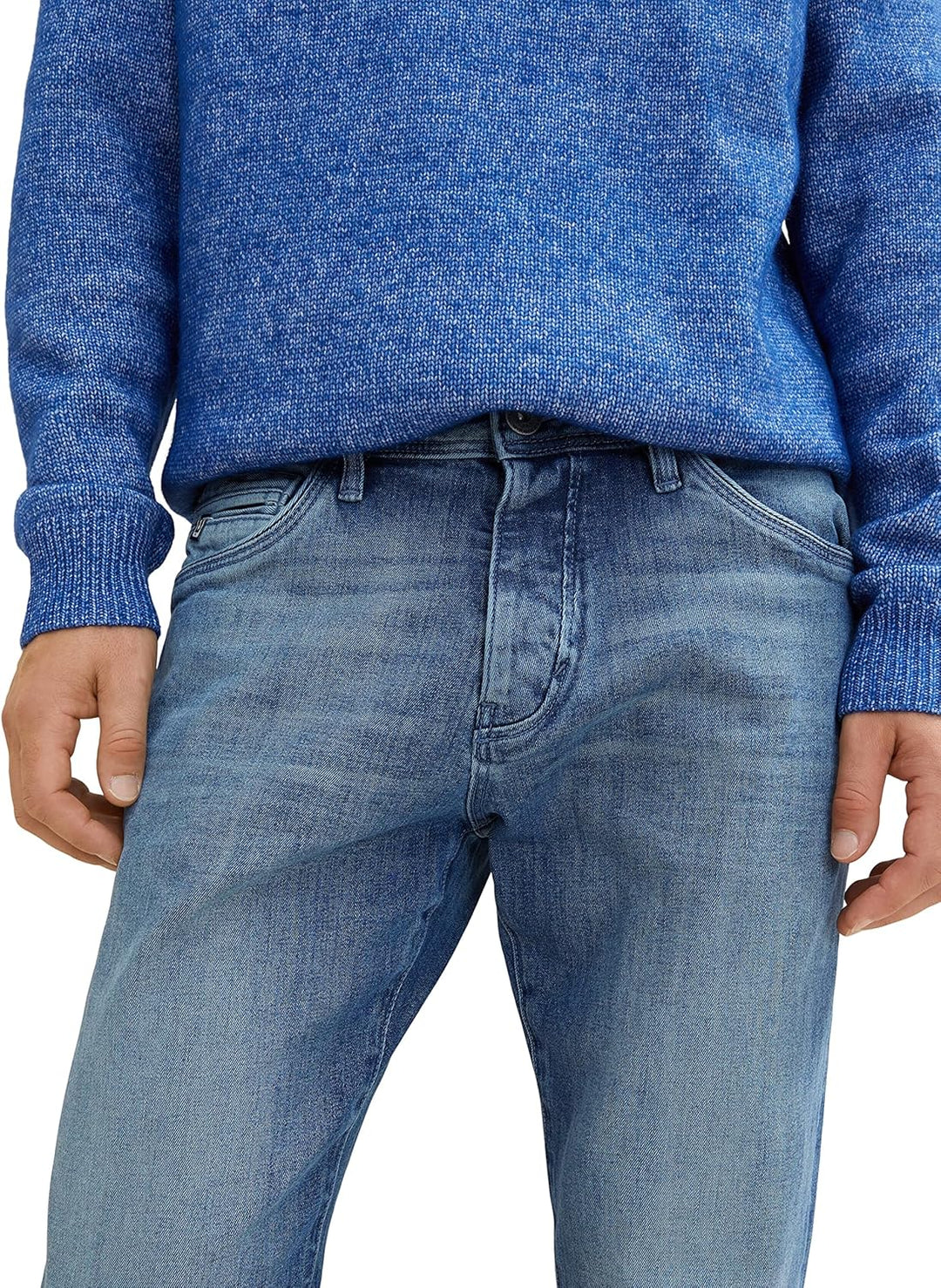 TOM TAILOR Herren Marvin Straight Jeans 33W / 36L 10119 - Used Mid Stone Blue Denim, 33W / 36L 10119