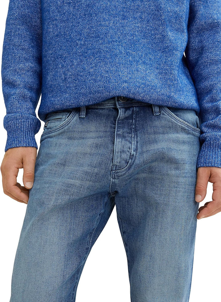 TOM TAILOR Herren Marvin Straight Jeans 33W / 36L 10119 - Used Mid Stone Blue Denim, 33W / 36L 10119