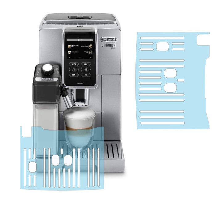 3 x Schutzfolie/Kratzschutz für Vollautomat DeLonghi Dinamica 350.50-370.70 - 370.85-370.95 - 370.95