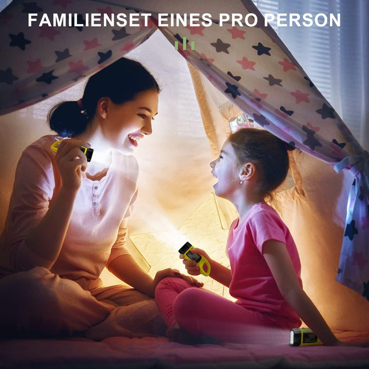 REKALRO LED Taschenlampe Kinder 3pcs, Kleine Mini Taschenlampe, LED Taschenlampe mit Wandern Schnall