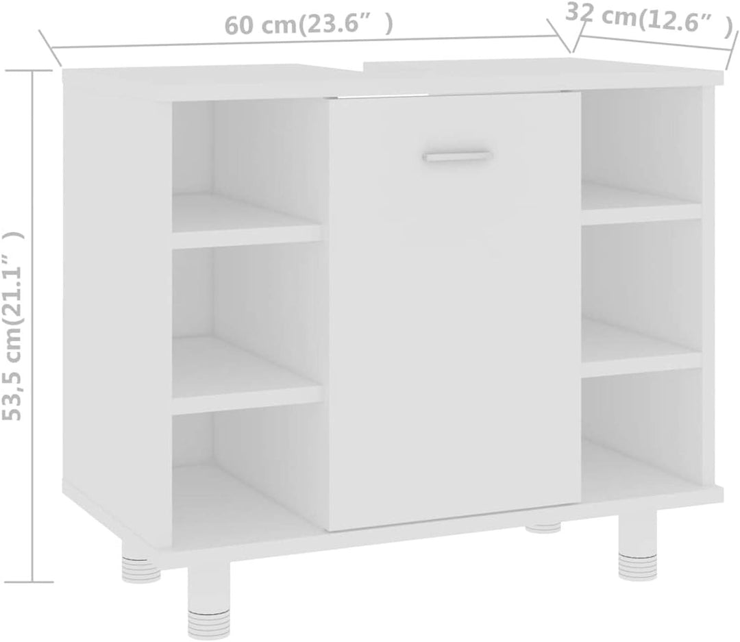 Tidyard Badezimmerschrank Badschrank Badezimmer Aufbewahrungsschrank Schrank Waschbeckenunterschrank