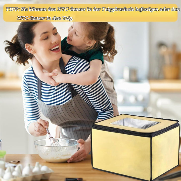 Brot Gärbox Sauerteig, Brot Gärbox mit Heizung und NTC Temperatursensor, Brot Gärschrank, Elektrisch