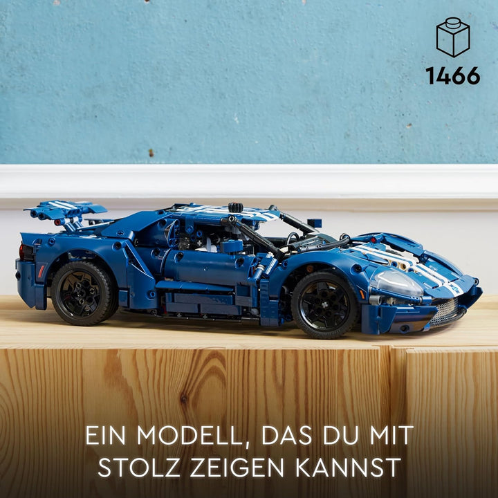 LEGO 42154 Technic Ford GT 2022 Auto-Modellbausatz für Erwachsene, Supercar im Massstab 1:12 mit aut