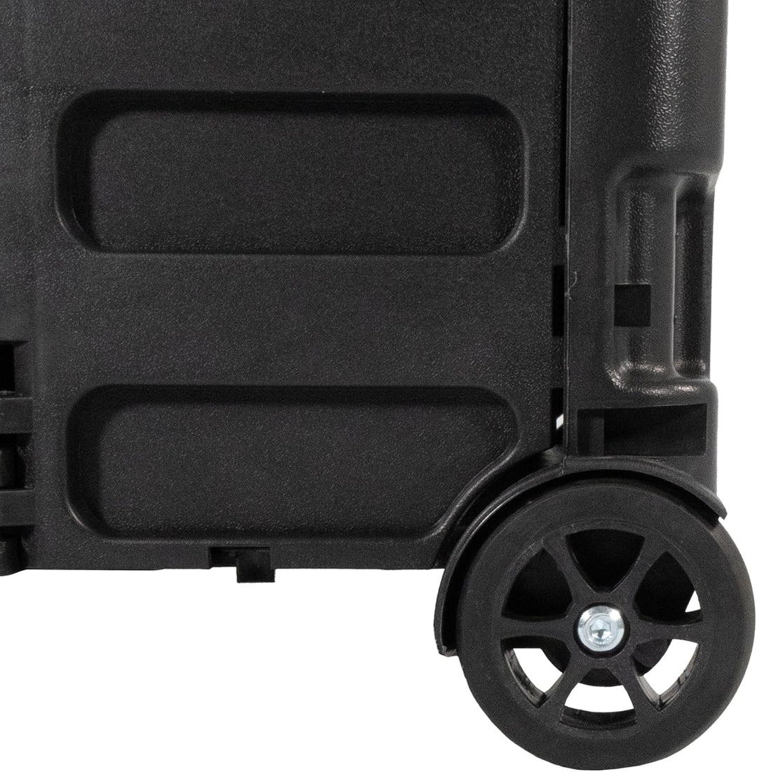 Lemodo Einkaufstrolley klappbar, Einkaufsroller belastbar bis 35 kg, Transporttrolley schwarz mit Ku