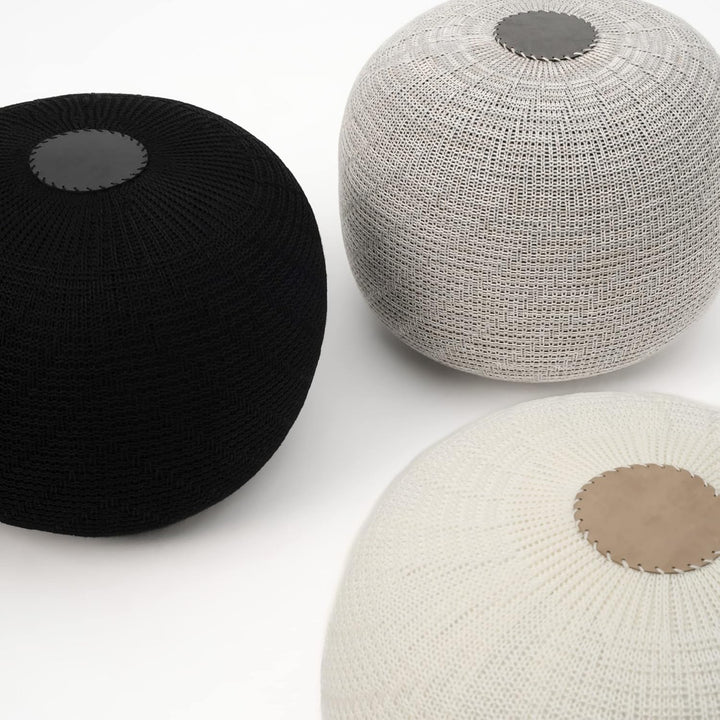 ENGLISH HOME Pouf Hocker, Rund Sitzpouf, Sitzhocker, Sitzpuff, Fusshocker, Strick Puff Hocker für Wo