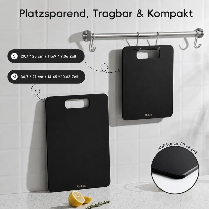 Holzfaser Schneidebrett 2er-Pack, Spülmaschinenfest Verbund-Schneidebrett, Hohe Dichte, Ungiftig, BP