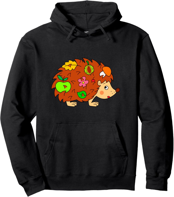 Süsser Igel im Herbst Damen Herren Igelbaby Pullover Hoodie
