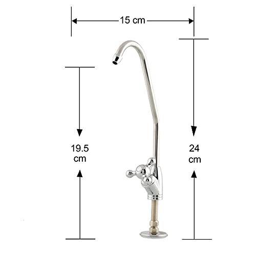 Umkehrosmose-Wasserfilter-Wasserhahn, hell glänzend, Sprühhahn, schwenkbarer Wasserhahn, Trigeminal-