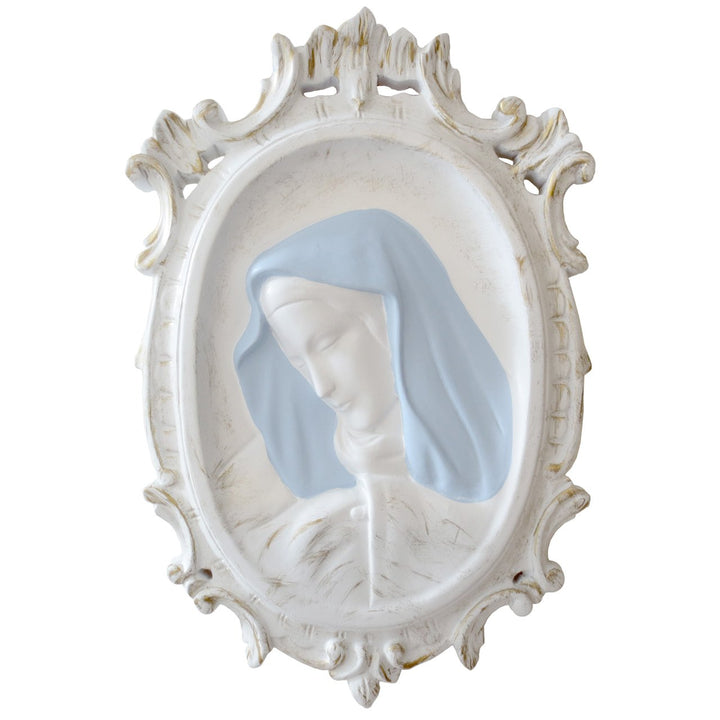 Art.Intaglio Flachrelief, Madonna, mit Rahmen, von Hand gefertigt