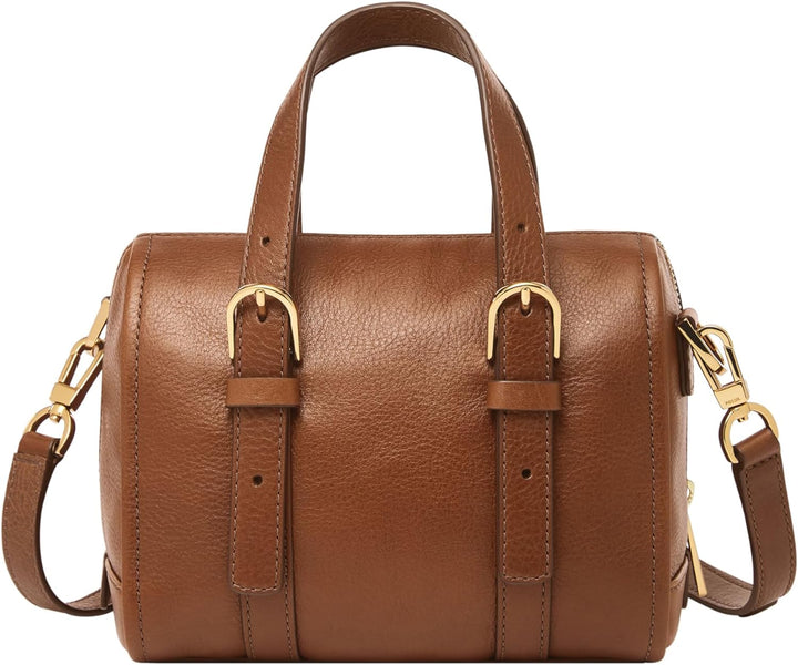 Fossil Damen Carlie Satchel, 19 L x 12.1 W x 17.1 cm H Brown, Brown