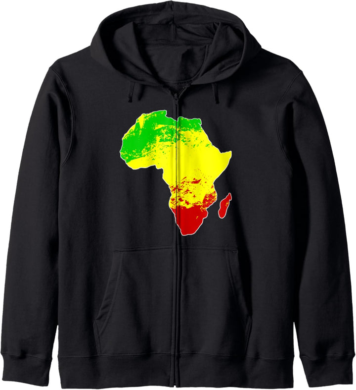 Afrikanisches Rastafari-Design, traditionelles Muster, Karten-Design Kapuzenjacke