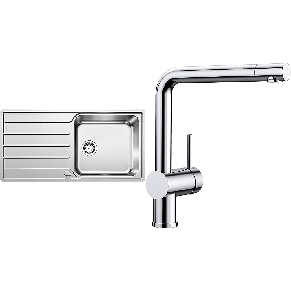 BLANCO LEMIS XL 6 S-IF - Edelstahlspüle für die Küche für 60 cm breite Unterschränke - Mit IF-Flachr