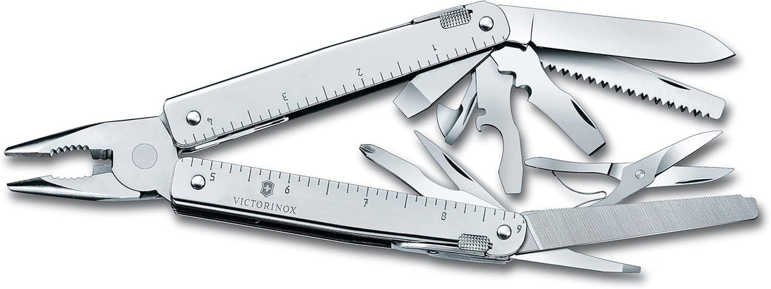 Victorinox Multifunktionstool, Swiss Tool X Plus, Taschen Werkzeug, 38 Funktionen, Kombi-Spitzzange,