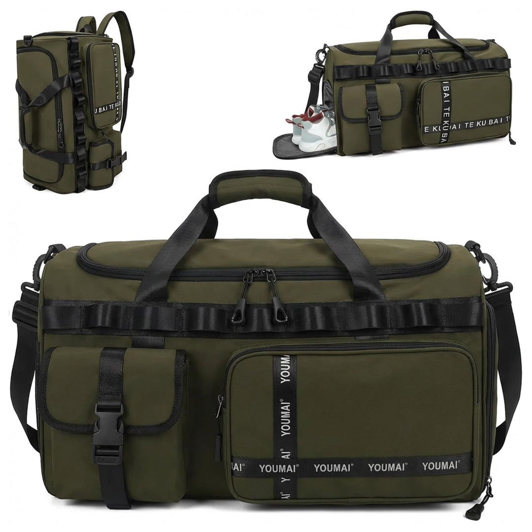 Sporttasche Reisetasche für Damen und Herren, Gross 65L Sporttaschen mit Schuhfach &amp; Nassfach, Large
