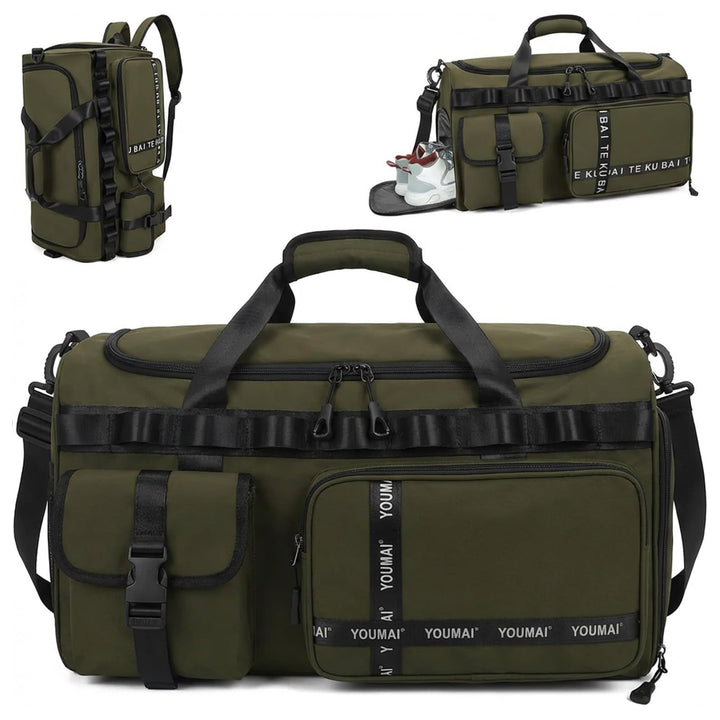 Sporttasche Reisetasche für Damen und Herren, Gross 65L Sporttaschen mit Schuhfach &amp; Nassfach, Large