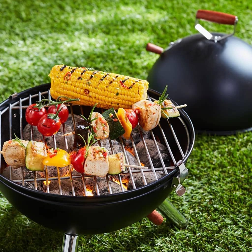 KUGELGRILL MINI IN SCHWARZ PICKNICKGRILL TISCHGRILL CAMPINGGRILL PICKNICK - GRILL