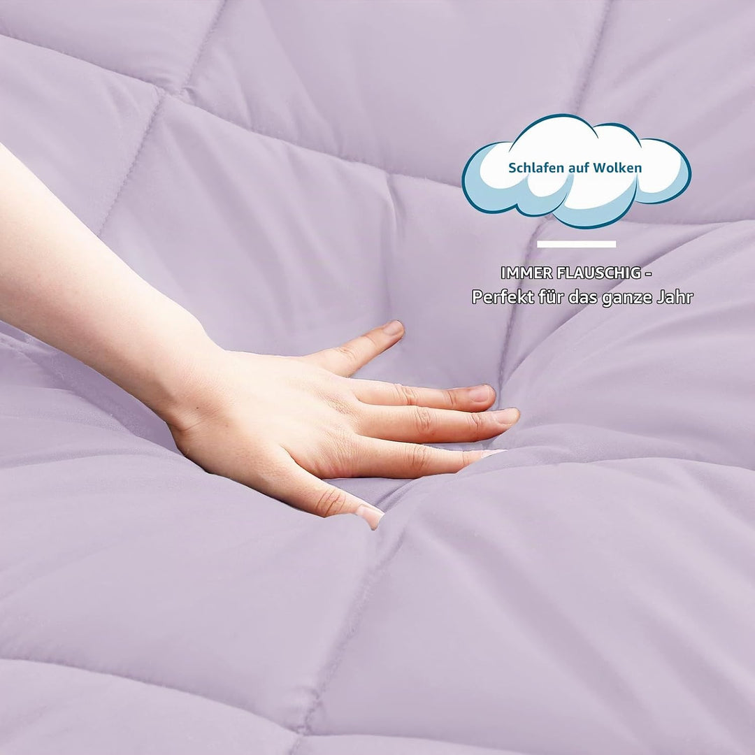 WAVVE Bettdecke 140x200 cm Ganzjahresdecke 4 Jahreszeiten, Steppdecke 300gsm Mikrofaser 140x200cm, S
