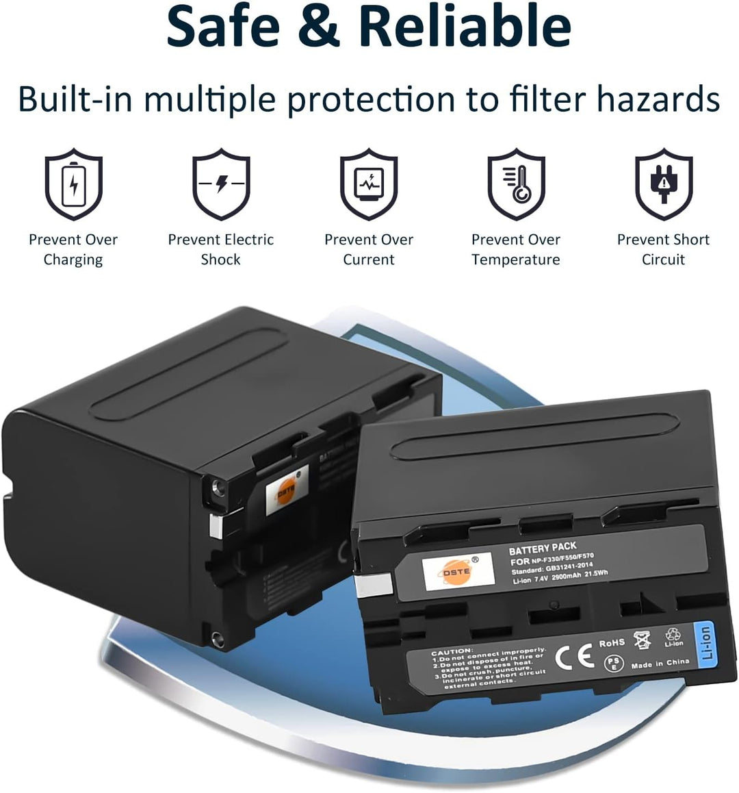 DSTE NP-F970 NP-F950 NP-F930 (7900 mAh/7,4 V) Akku kompatibel mit Sony CCD-TR910, CCD-TR917, CCD-TR9