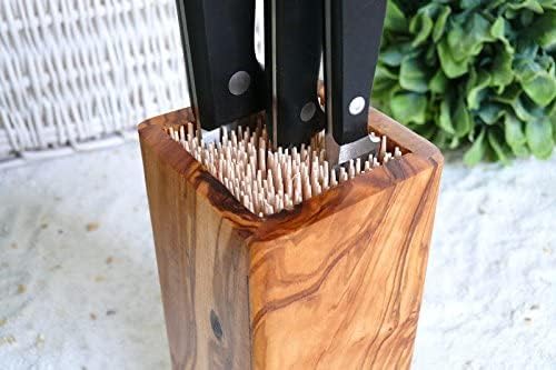 D.O.M.® Messerblock DESIGN aus Olivenholz