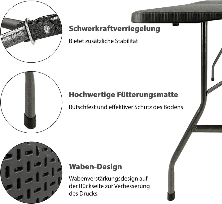 MaxxGarden Campingtisch Klappbar - Klapptisch Camping - Esstisch - Biertisch - Gartentisch - Tisch M